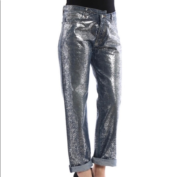 GOLDEN GOOSE OVERSIZED BOYFRIEND GLITTER JEANS - Picture 1 of 11